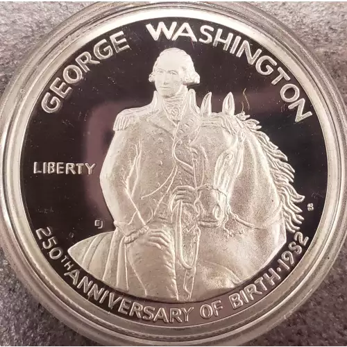 1982-S GEORGE WASHINGTON 250TH COMMEMORATIVE PROOF HALF DOLLAR MISSING OGP & COA