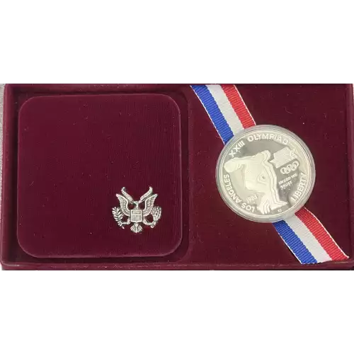 1983 Los Angeles Olympiad Silver Dollar - Proof - with Box & COA