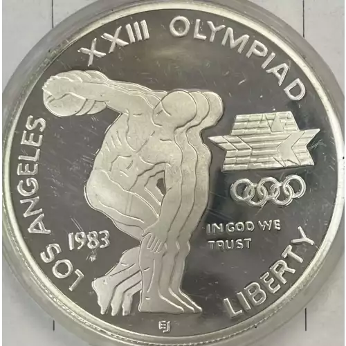 1983-S Los Angeles Olympiad Silver Dollar - Proof - missing some/all Box and/or COA