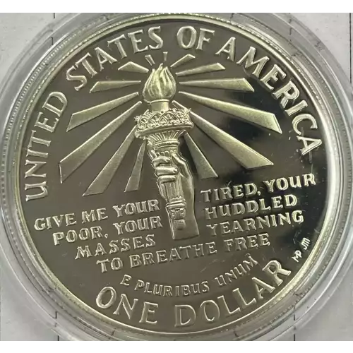 1986-S MINT COMMEMORATIVE STATUE OF LIBERTY 90% SILVER DOLLAR COIN MISSING OGP (2)