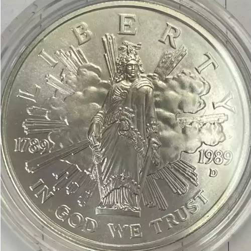 1989-D Congress Bicentennial - Uncirculated Silver Dollar - missing some/all OGP