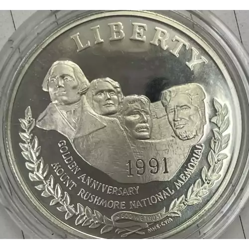 1991-S Mount Rushmore - Proof Silver Dollar - missing some/all OGP