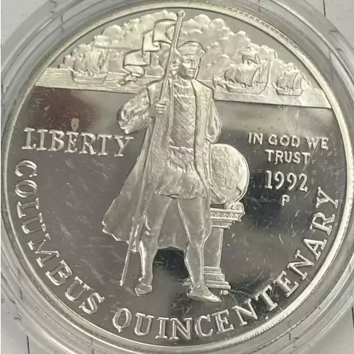 1992-P Christopher Columbus - Proof Silver Dollar- missing some/all OGP