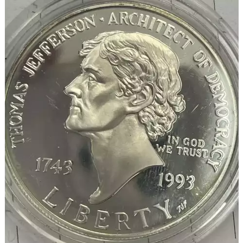 1993-S Thomas Jefferson Proof Silver Dollar - missing some/all OGP