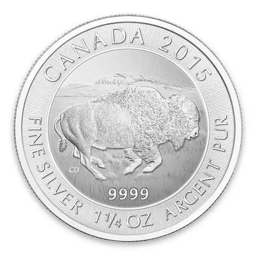 2015 1.25oz Canadian Silver Bison