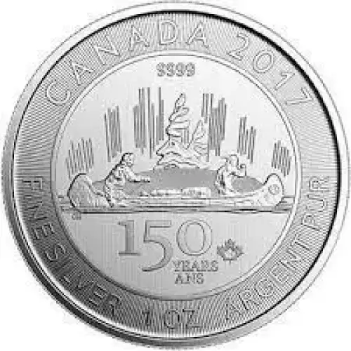 2017 1oz Canadian Silver Maple Leaf 150th Anniversary Privy