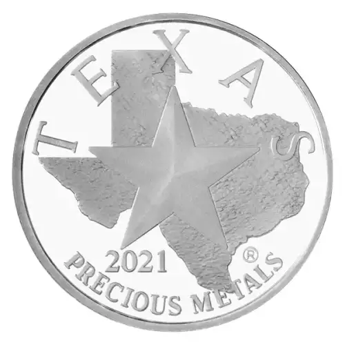 Any Year 1 oz Texas Silver Round (2)