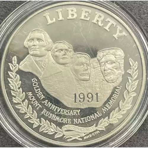 Modern Commemoratives --- Mount Rushmore Golden Anniversary 1991 -Silver- 1 Dollar