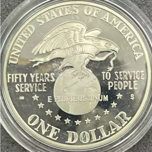 Modern Commemoratives --- United Service Organizations 1991 -Silver- 1 Dollar (2)